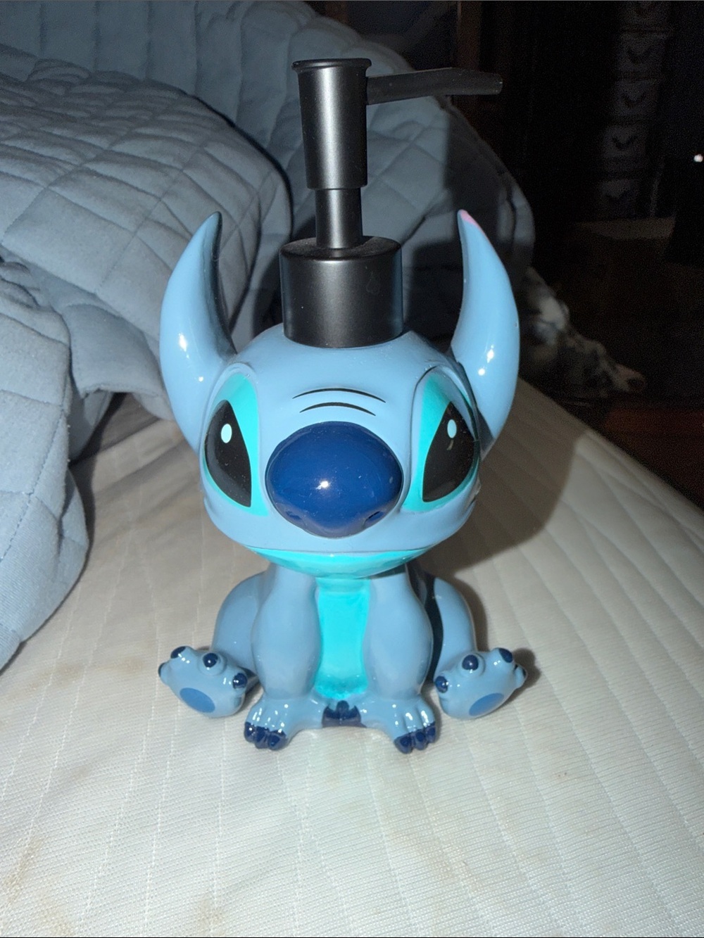 Disney Stitch Blue Soap Dispenser for Kids Bath